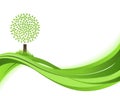 Green nature background. Eco concept illustration. Royalty Free Stock Photo