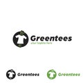 Green nature bamboo tshirt tee clothing company logo icon symbol simple and bold style