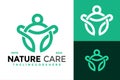 Green Nature Care Leaf Logo design vector symbol icon illustration