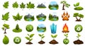 Green nature environment resource bundle design Royalty Free Stock Photo