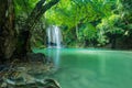 Green nature or Green landscape with Erawan's waterfall