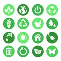 Green Nature Icons Set