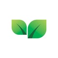 Green nature leaf modern group logo design