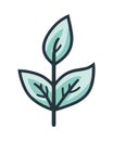 Green nature symbolizes growth icon