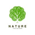 Green nature tree logo design Royalty Free Stock Photo