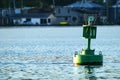 Navigation buoy on Lake Union, Seattle, WA Royalty Free Stock Photo