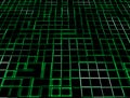 Green Neon Glowing Tiles Royalty Free Stock Photo