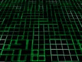 Green Neon Glowing Tiles