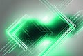 Green. Neoned lines futuristic aesthetics. Glowing neon Royalty Free Stock Photo
