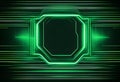 Green. Neoned lines futuristic aesthetics. Glowing neon Royalty Free Stock Photo