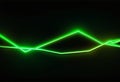 Green. Neoned lines futuristic aesthetics. Glowing neon futuristic Royalty Free Stock Photo