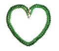 Green nephrite heart Royalty Free Stock Photo