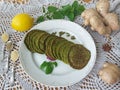 Green nettle pancake