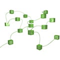 Green network illustration Royalty Free Stock Photo