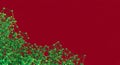 Green network structure on a rich red background Royalty Free Stock Photo
