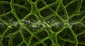 Green Neural Network: Data Stream Flow Royalty Free Stock Photo