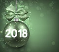 Green 2018 New Year background.