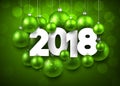 Green 2018 New Year background.