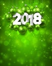 Green 2018 New Year background.