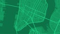 Green New York city area vector background map, streets and water cartography illustration Royalty Free Stock Photo