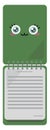 Green notebook, illustration, vector Royalty Free Stock Photo