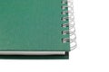 Green notebook isolated on white background Royalty Free Stock Photo