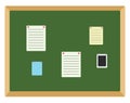 Green notice board, icon Royalty Free Stock Photo