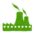 Green Nuclear power plant icon Royalty Free Stock Photo