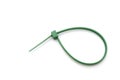 Green nylon cable tie Royalty Free Stock Photo