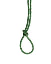 Green nylon rope tied the knot Royalty Free Stock Photo