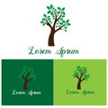 Green Oak Tree Logo Royalty Free Stock Photo