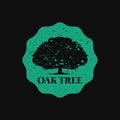 Green Oak Tree Logo Royalty Free Stock Photo