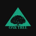 Green Oak Tree Logo Royalty Free Stock Photo