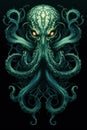 a green octopus with tentacles