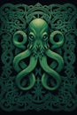 a green octopus with tentacles