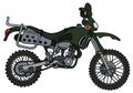 Green off-road motorbike