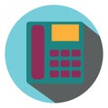 Green office phone, icon Royalty Free Stock Photo