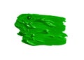 Green oil paint stain isolated on white background Royalty Free Stock Photo