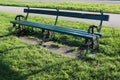 A green old bench