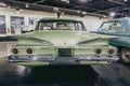 Green Old Classic Antique Car rear view close up. American 60s car Royalty Free Stock Photo