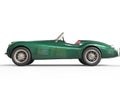 Green old-timer car on white background Royalty Free Stock Photo