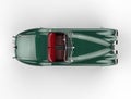 Green old-timer car on white background - top view Royalty Free Stock Photo