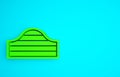 Green Old western swinging saloon door icon isolated on blue background. Minimalism concept. 3d illustration 3D render Royalty Free Stock Photo