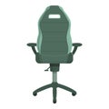 Green olive gamer chair icon cartoon vector. Gaming seat