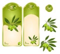 Green olive label