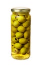 Green olives preserved Royalty Free Stock Photo