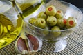 Green olives stuffed Royalty Free Stock Photo