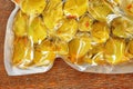 Green olives in a vacuum packaging