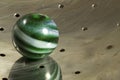 Green Onionskin Lutz Marble Royalty Free Stock Photo