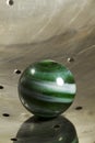 Green Onionskin Lutz Marble Royalty Free Stock Photo